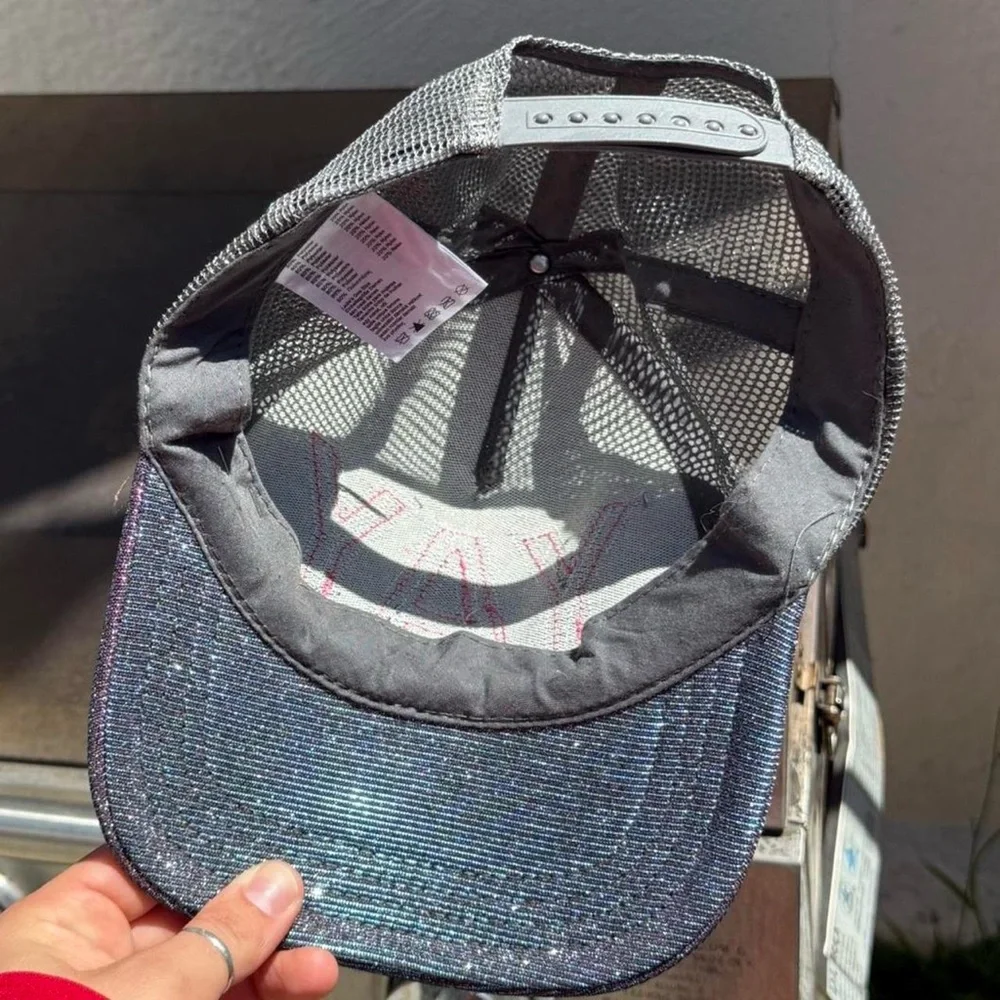 YAY Glitter Mesh Trucker Hat - Picture 3 of 5